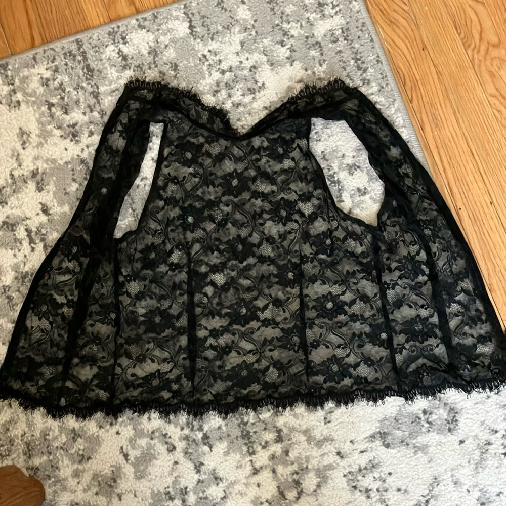 Elegant Black Lace Women's Intimate Top